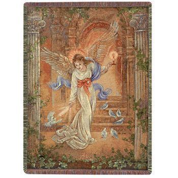 Angel of Light Tapestry Throw