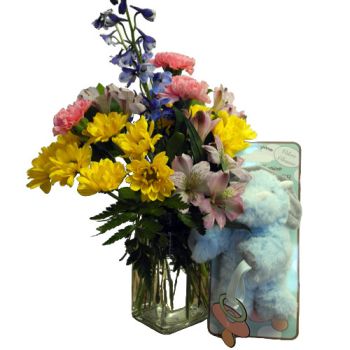Dino the Dinosaur and Flowers