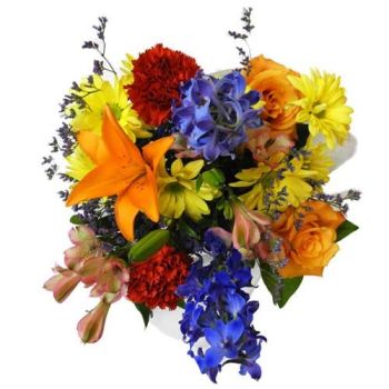 Bright Mixed Wrapped Bouquet 