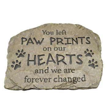 Carson Left Paw Prints Stone