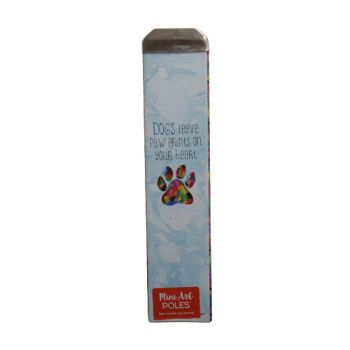 Colorful Paw Print Mini Art Pole