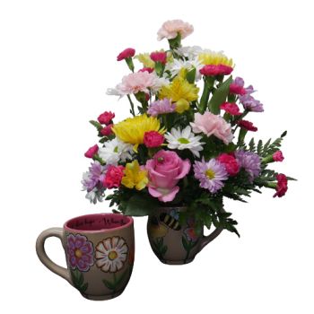 Flowers Bee Glory Haus Mug With Flowers