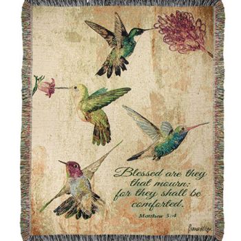Hummingbird Floral Tapestry 