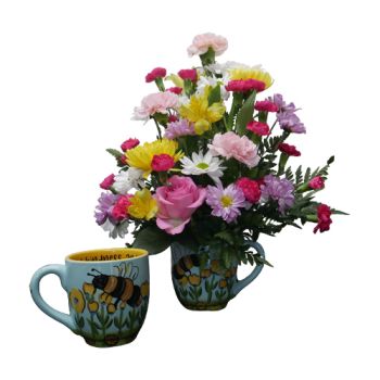 Spread Kindness Bee Glory Haus Mug With Flowers