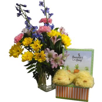 Flowers and Baby Chick Booties