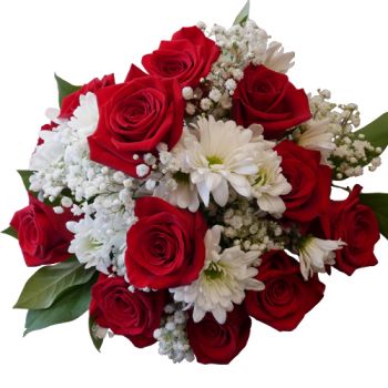 Rose and Daisy Wrapped Bouquet