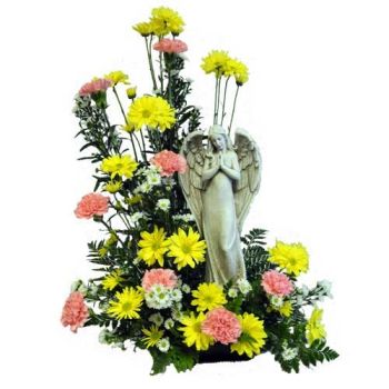 Standing Angel with Flowers 