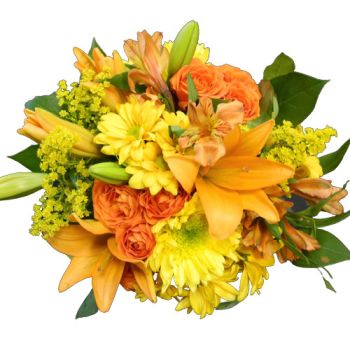 Sunshine Bright Wrapped Flower Bouquet