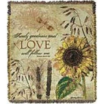 Surely Goodness and Love Throw Blanket