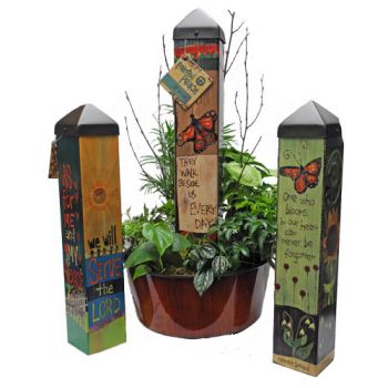 sympathy garden with keepsake peace pole